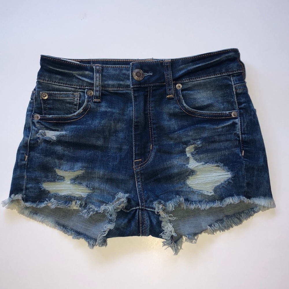 American Eagle Super Stretch Jean Shorts Size 0